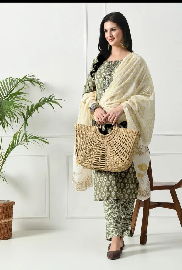 Grey_Cotton_Long_Kurta_Pant_Dupatta_Set_For_Women
