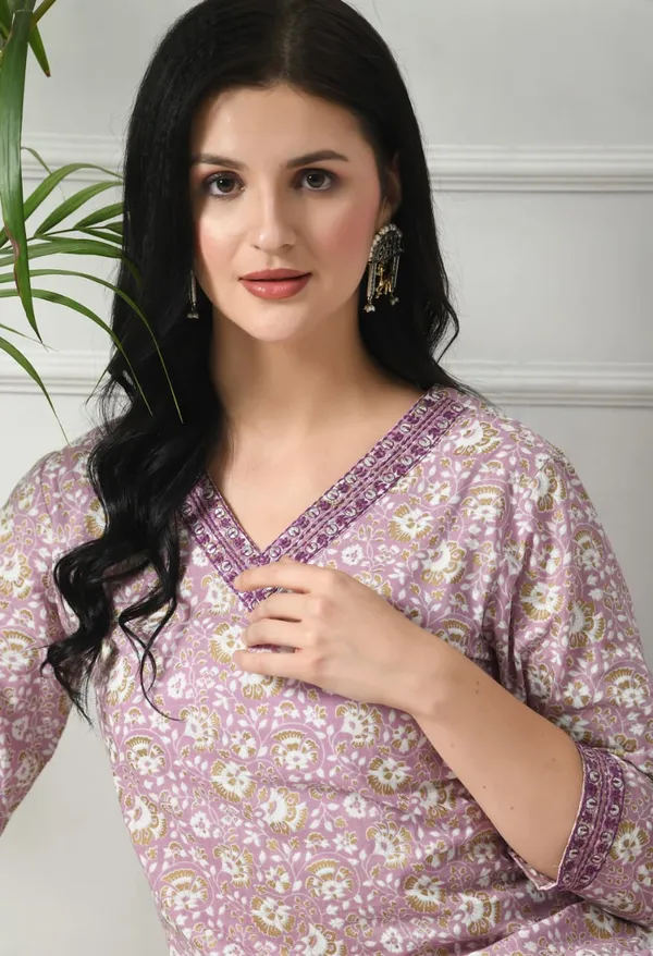 Peach_Cotton_Long_Kurta_Pant_Dupatta_Set_For_Women