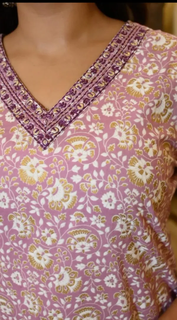 Peach_Cotton_Long_Kurta_Pant_Dupatta_Set_For_Women
