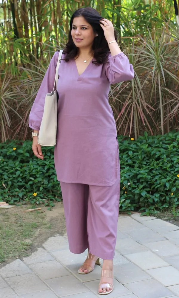 Purple_Cotton_Slub_Straight_Kurta_Pant_Set_For_Women