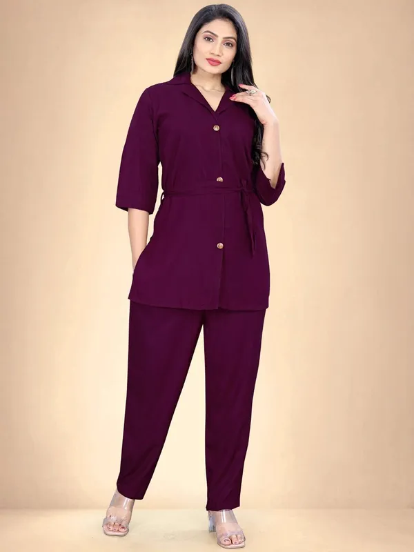 Maroon_Rayon_Premium_And_Elegant_Co_Ord_Set_For_Women