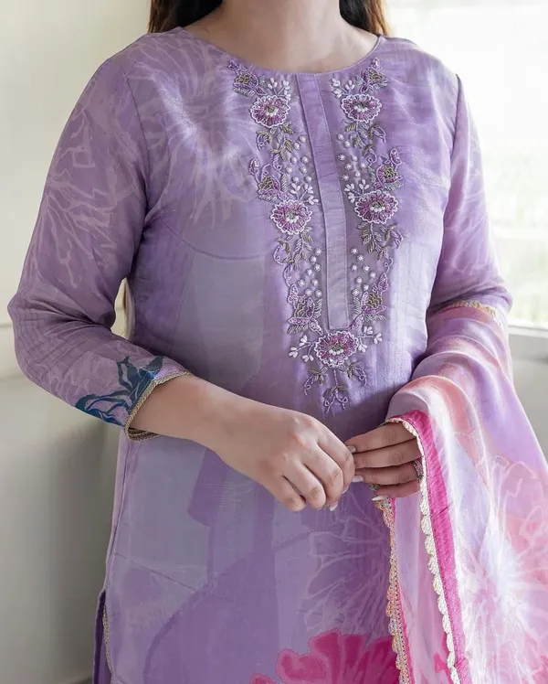 Purple_Chinon_Pearl_Embroidered_Kurta_With_Pant_And_Dupatta_Set_For_Women