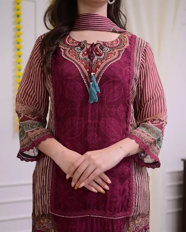Maroon_Muslin_Digital_Printed_Embroidered_Suit_Set_For_Women