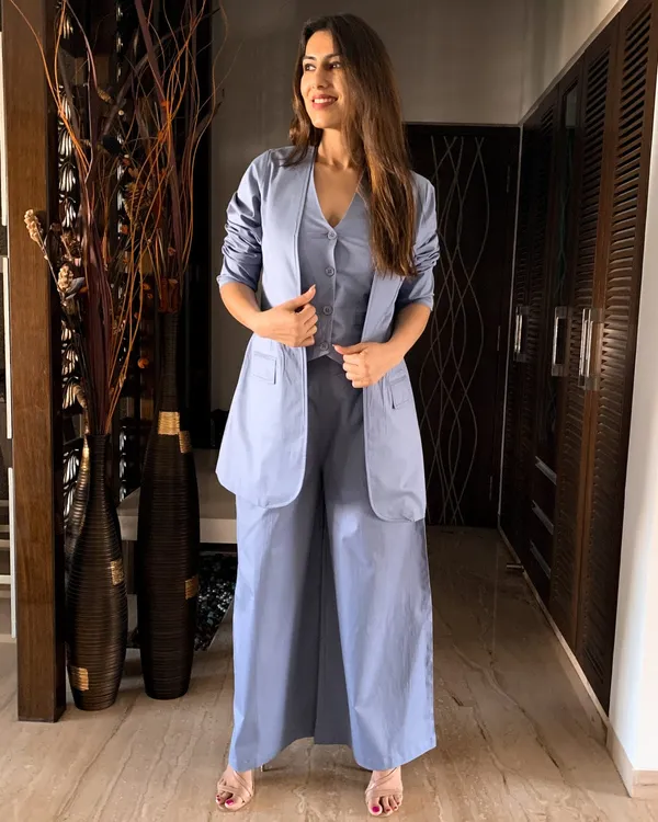Sky_Blue_Cotton_Slub_Blazer_For_Women