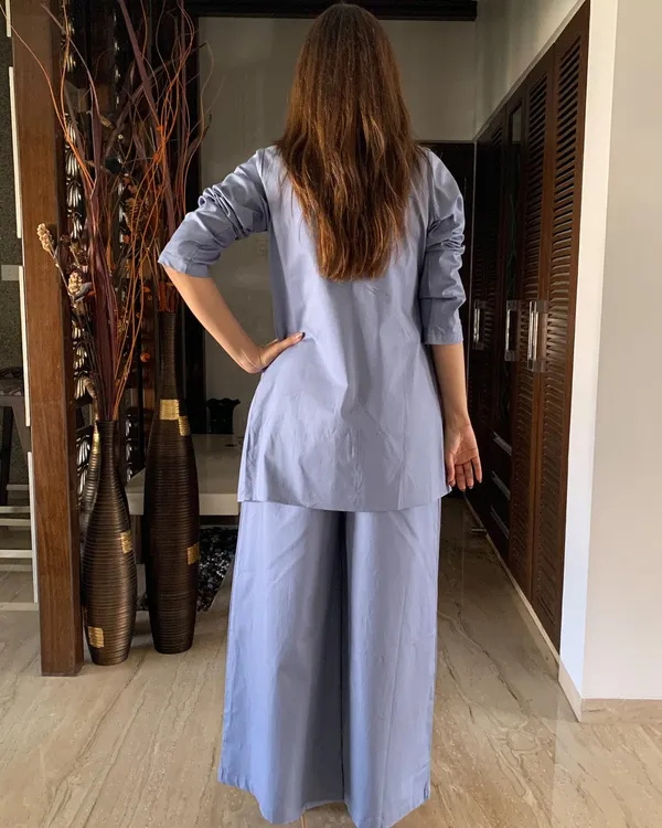 Sky_Blue_Cotton_Slub_Blazer_For_Women