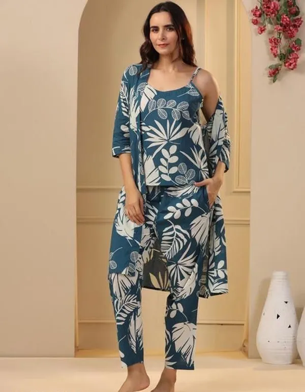 Blue_Cotton_Printed_Sleeveless_Top_Shrug_Palazzo_Set_For_Women