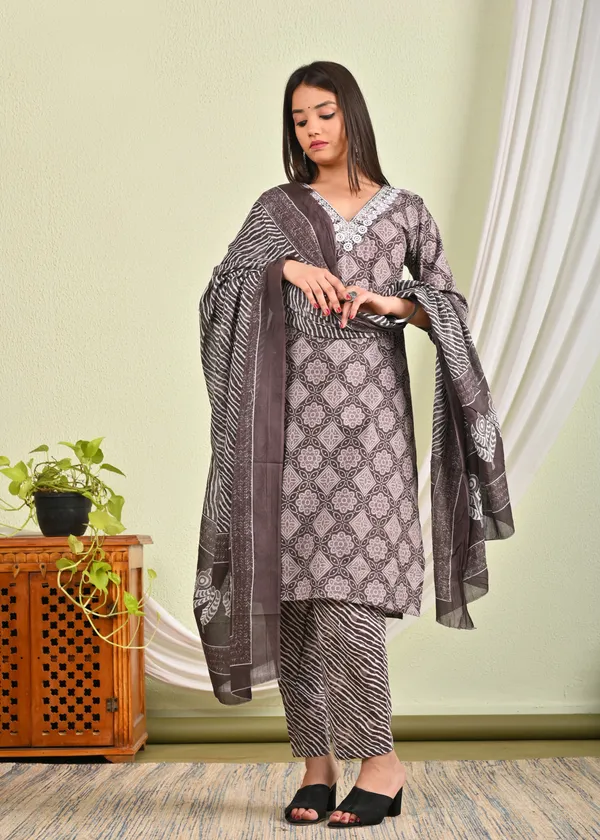 Grey_Cotton_Straight_Buti_Printed_Kurta_With_Pant_Dupatta_For_Women