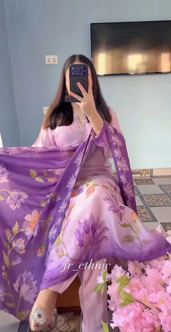 Purple_Silk_Floral_Printed_Kurta_Pant_Dupatta_Set_For_Women