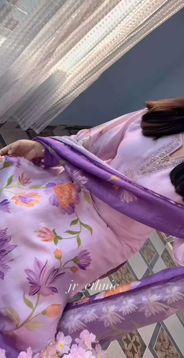 Purple_Silk_Floral_Printed_Kurta_Pant_Dupatta_Set_For_Women