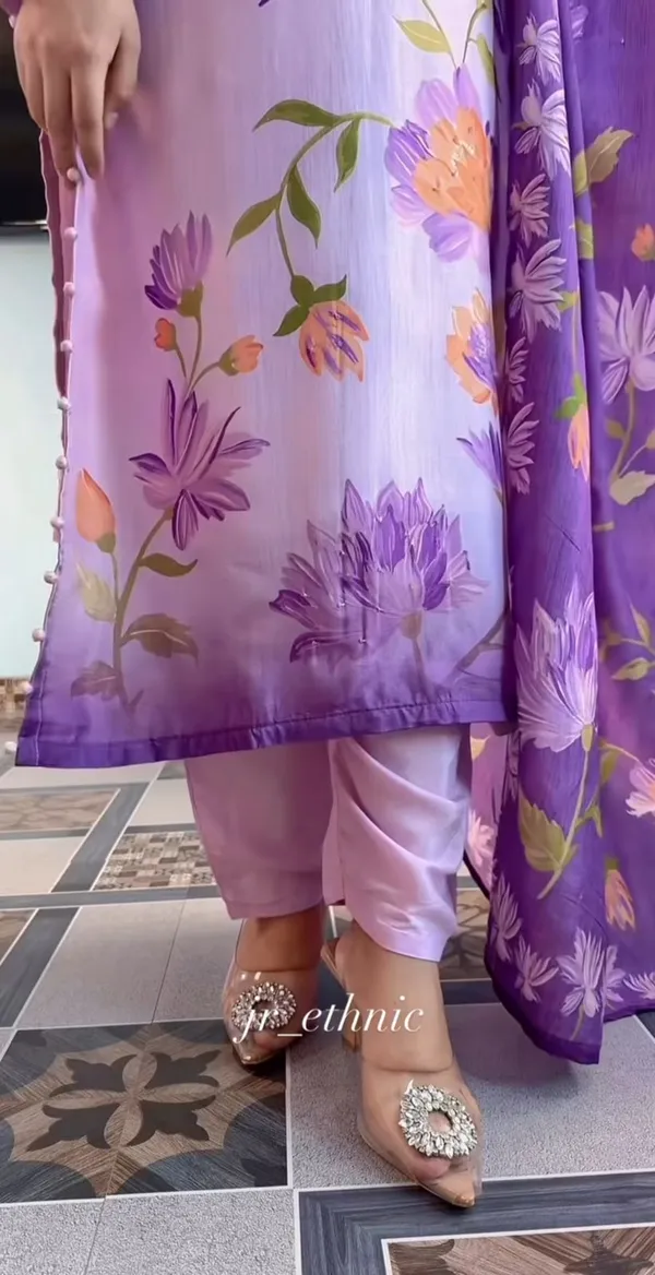 Purple_Silk_Floral_Printed_Kurta_Pant_Dupatta_Set_For_Women