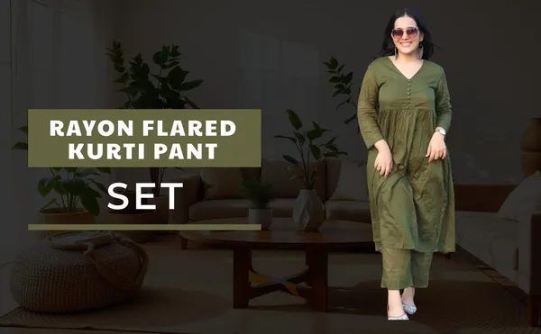 Green_Cotton_Kurti_With_Pant_For_Women