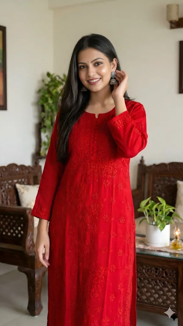 Georgette_Chikankari_Kurta_&_Palazzo_with_Dupatta