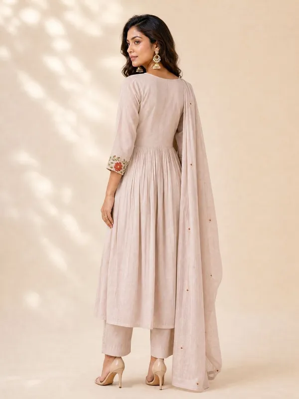 Riddhilya_Blush_Beige_Bird_&_Floral_Embroidered_Anarkali_Kurta_Set_with_Dupatta