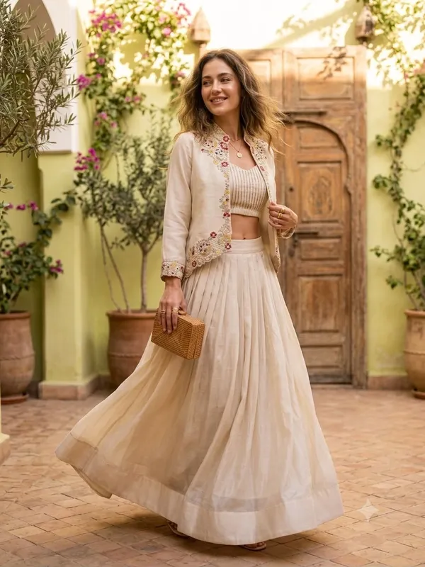 Riddhilya_Elegant_Ivory_Floral_Embroidered_Lehenga_Set