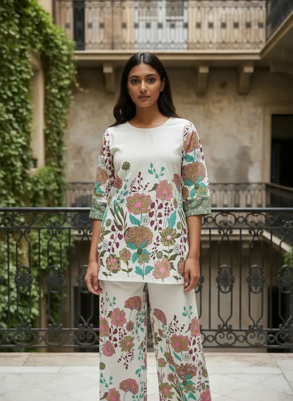 Riddhilya_Ivory_Bloom_Floral_Kurti_&_Palazzo_Co-ord_Set