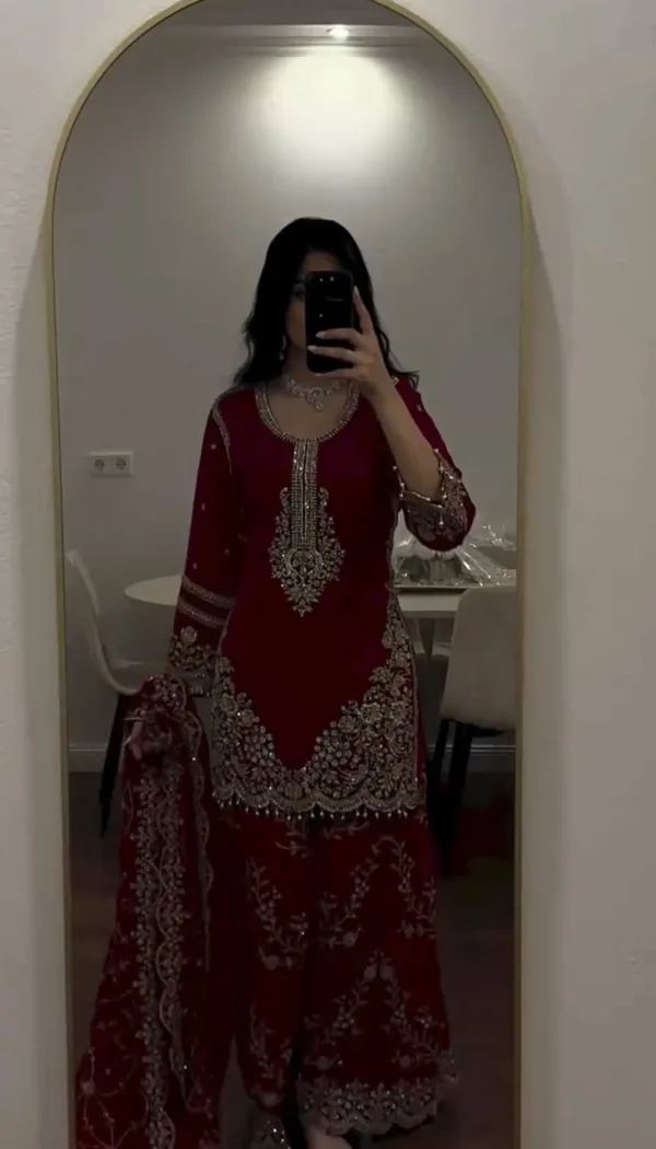 Riddhilya_Maroon__Embroidered_Palazzo_Suit_Set_with_Dupatta