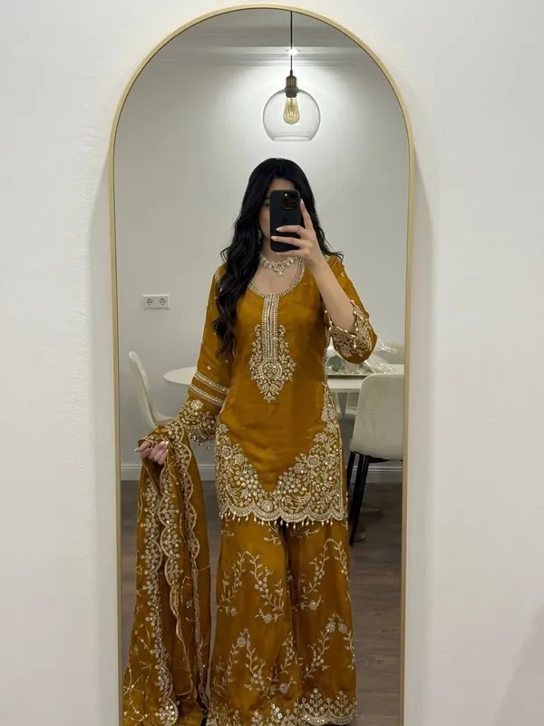 Riddhilya_Mustard_Gold_Embroidered_Palazzo_Suit_Set_with_Dupatta