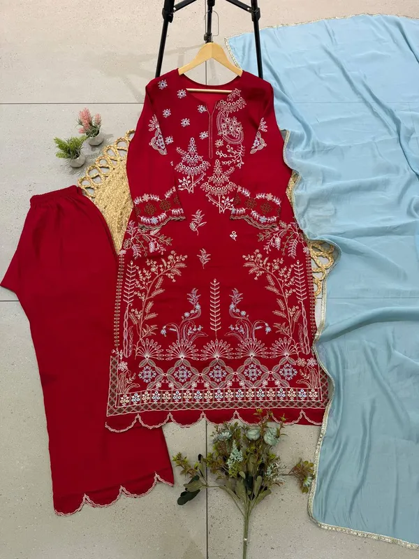 Riddhilya_Ruby_Bloom_–_Red_Floral_Embroidered_Kurti