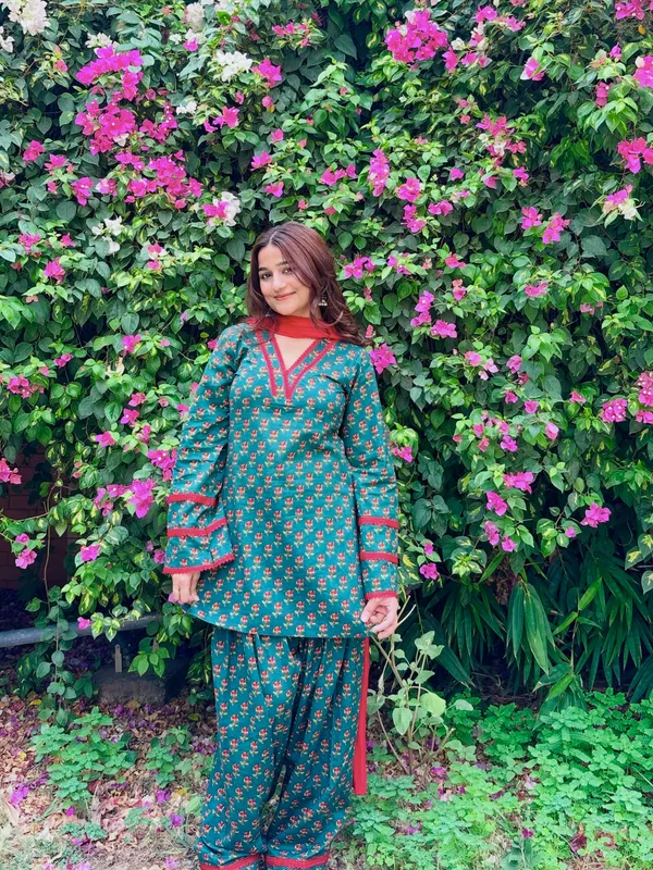 Riddhilya_Women’s_Floral_Printed_Teal_Blue_Kurta_with_Palazzo_&_Dupatta_Set