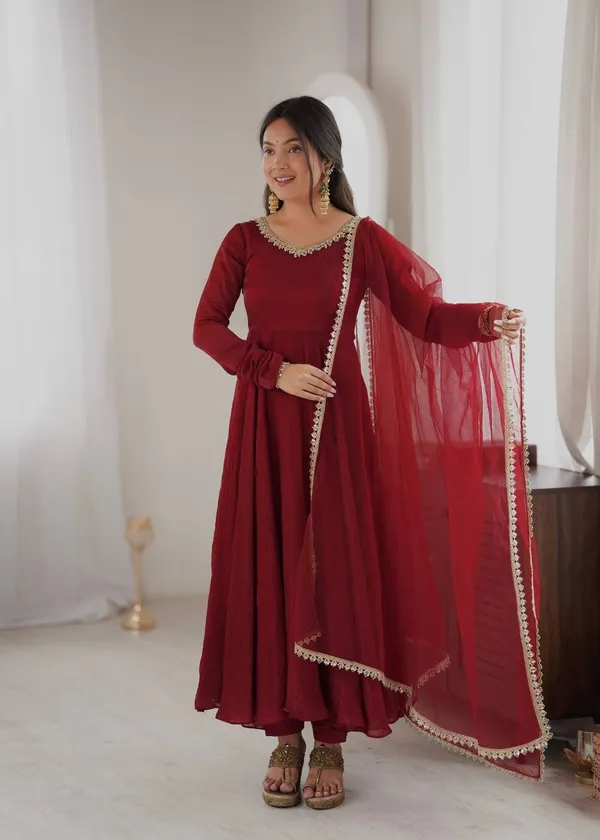 Riddhilya_Women's_Maroon_Georgette_Full_Flare_Anarkali_Gown_with_Dupatta_|_Festive,_Party_&_Wedding_Wear