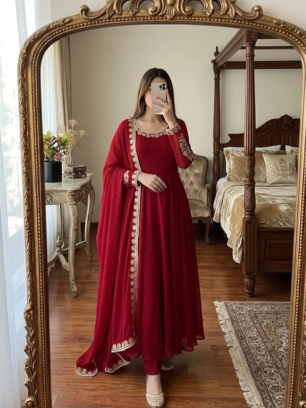 Riddhilya_Women’s_Wine_Red_Anarkali_Suit_with_Embroidered_Dupatta
