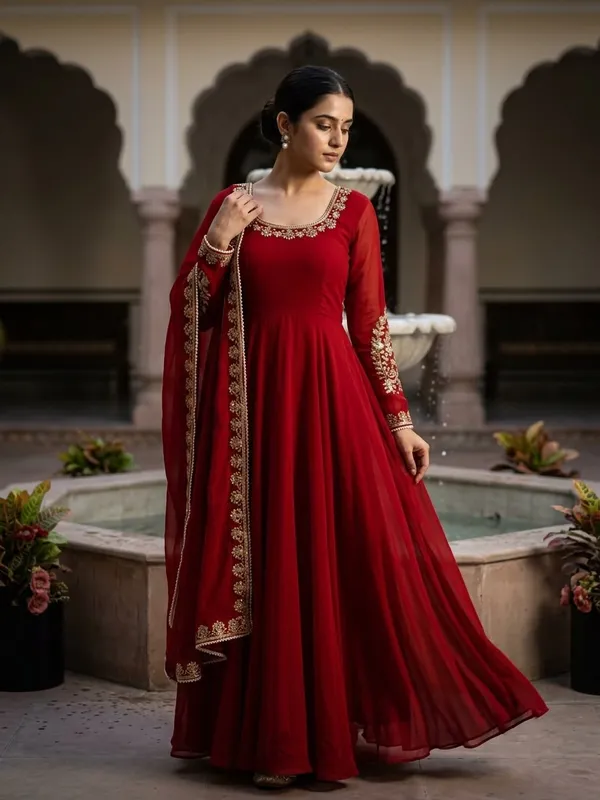 Riddhilya_Women’s_Wine_Red_Anarkali_Suit_with_Embroidered_Dupatta