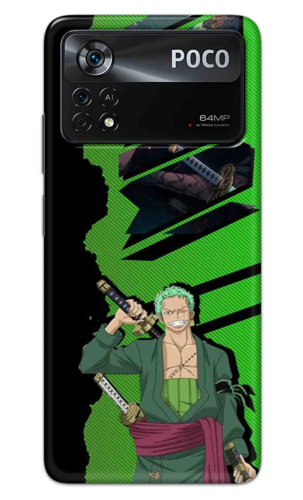 POCO_X4_Pro_5G_Back_Cover_Roronoa_Zoro_Printed_Hard_Case