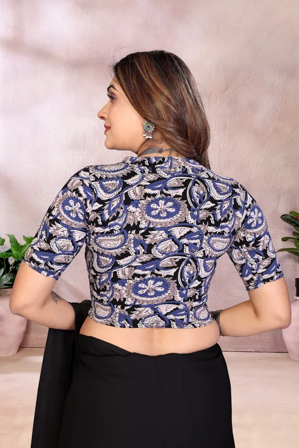 Multicolor_Elegant_Paisley_Print_Designer_Blouse_For_Women