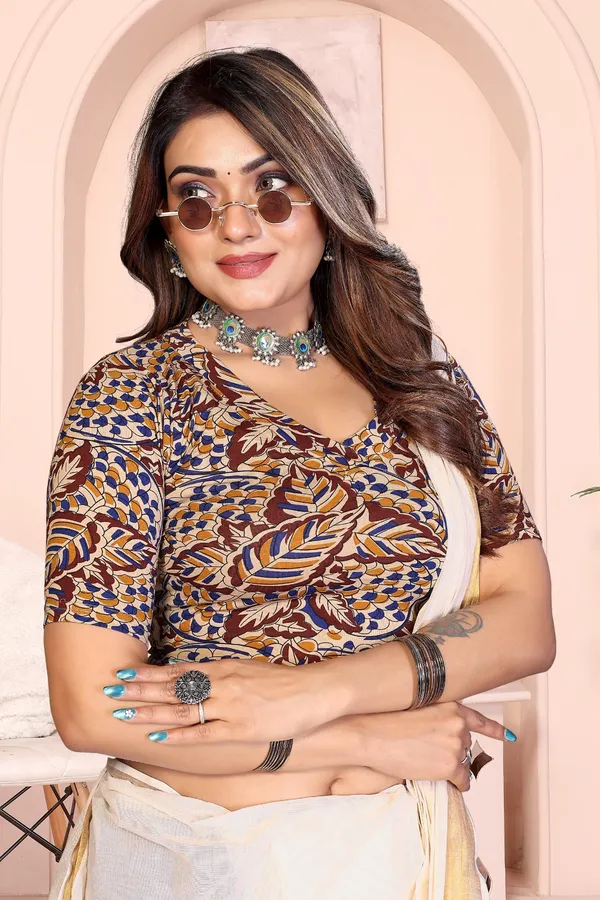 Multicolor_Cotton_Kalamkari_Print_Blouse_For_Women