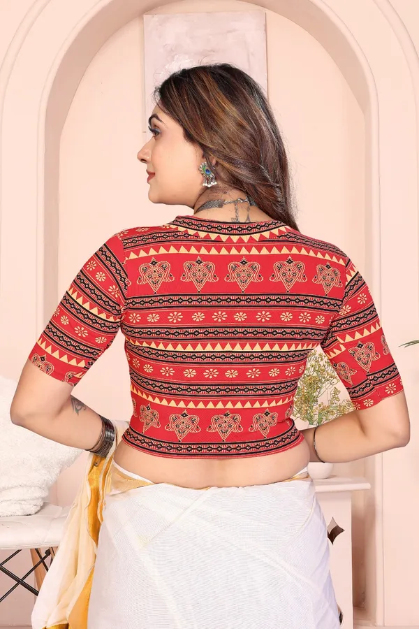 Multicolor_Cotton_Printed_Blouse_With_Traditional_Motifs_And_Elbow_Length_Sleeves_For_Women