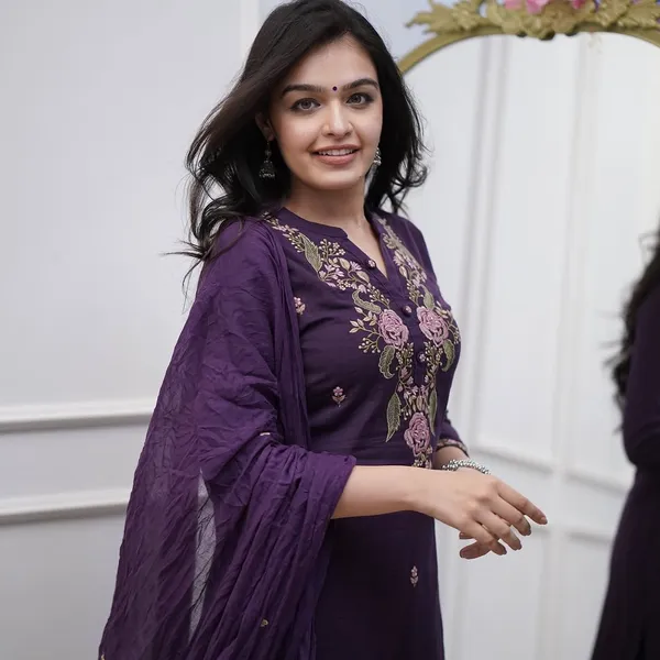 Cotton_Purple_Embroidered_Kurta_Pant_And_Dupatta_Set
