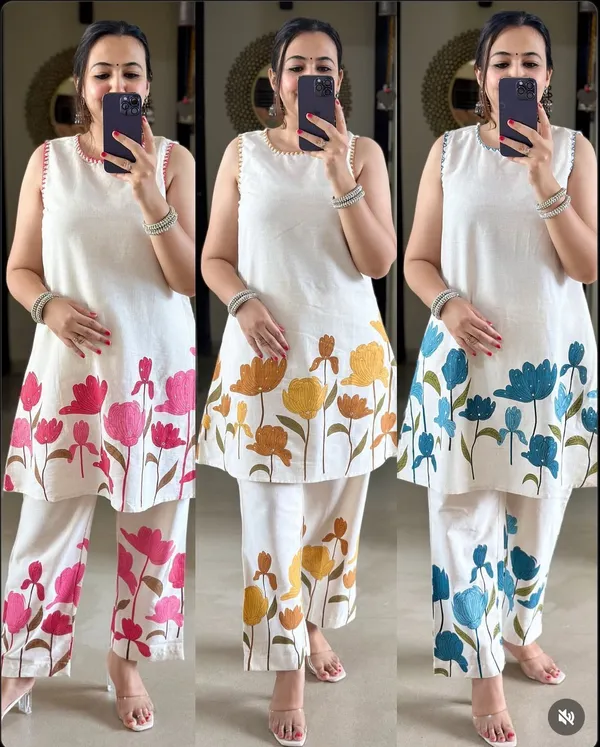 The_Jaipur_Kurti's_Cotton_kurta_suit_set