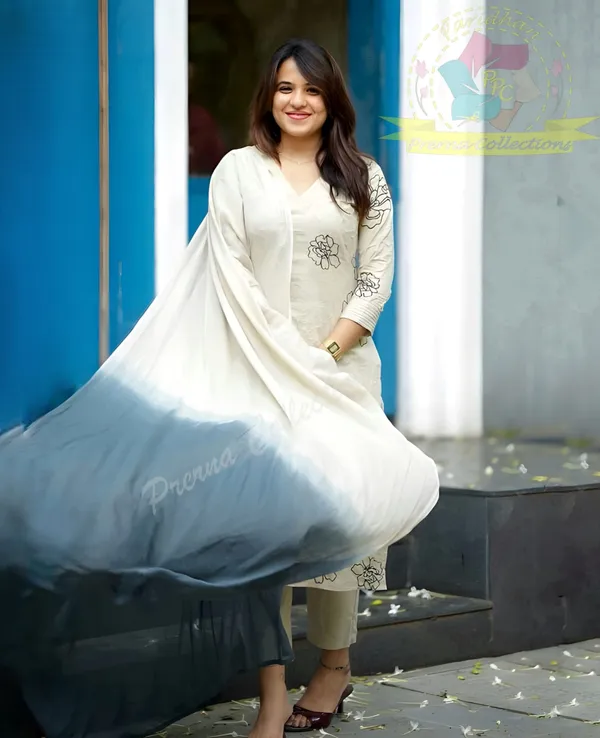 White_100%_Cotton_Kurta_With_Pant_&_Dupatta_Set_For_Women