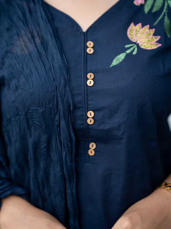Handcrafted_Teal_Blue_Cotton_Embroidery_Suit_Set