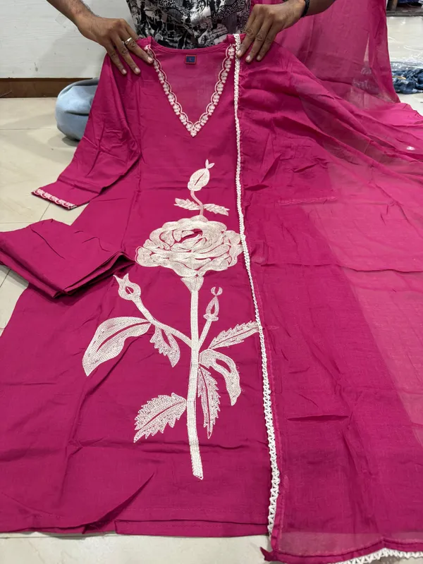 Pink_Cotton_Kurta_Suit_Set