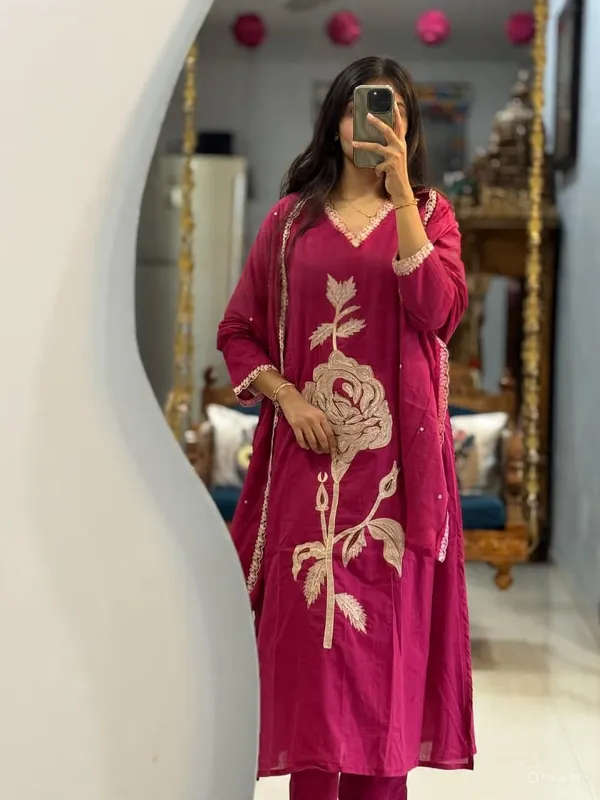 Pink_Cotton_Kurta_Suit_Set