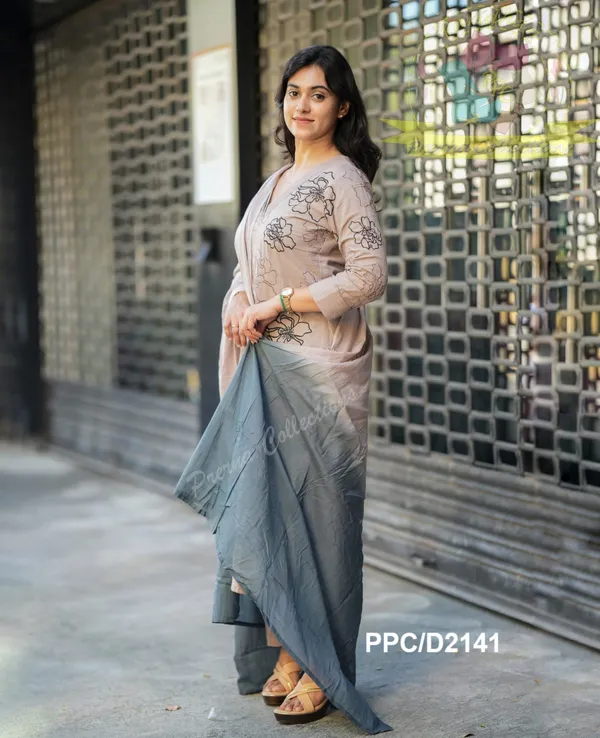Beige_100%_Cotton_Kurta_With_Pant_&_Dupatta_Set_For_Women