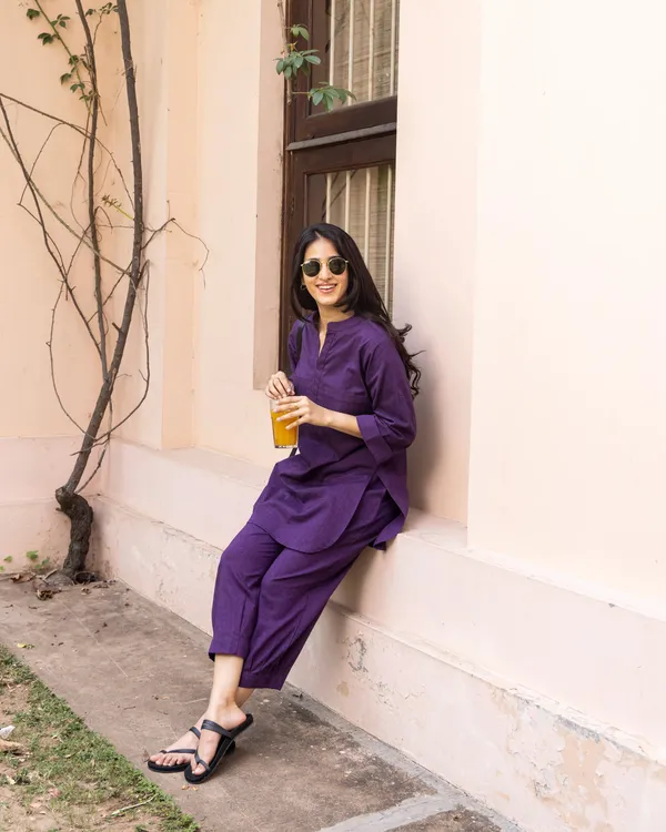 Purple__khadi_cotton_co-ord