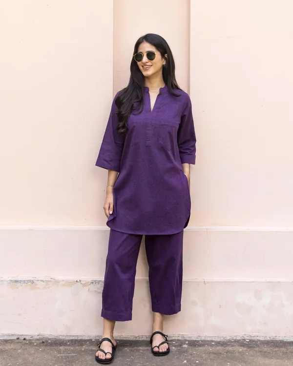 Purple__khadi_cotton_co-ord