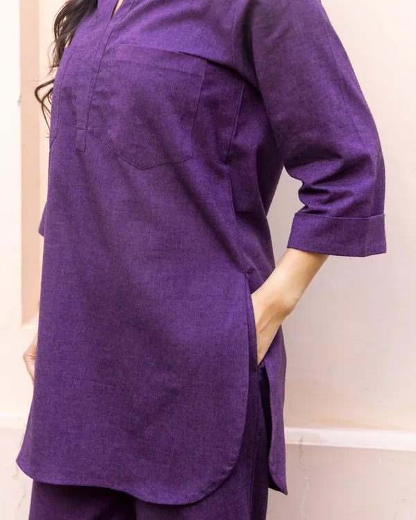 Purple__khadi_cotton_co-ord