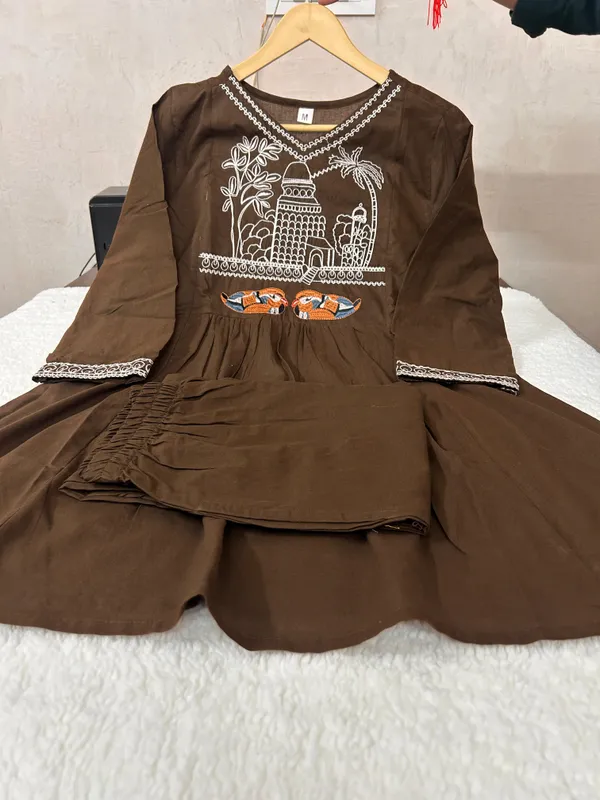 Brown_100%_Cotton_Co-Ord_Set_For_Women