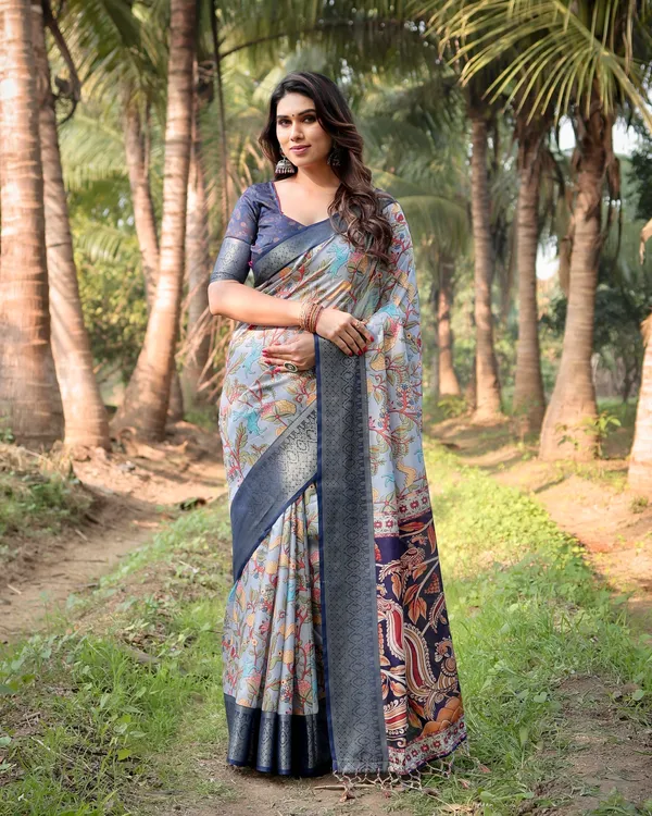 Arohi_Pure_Silk_Saree_With_Gold_Zari_(Unstitched_Blouse_Piece)