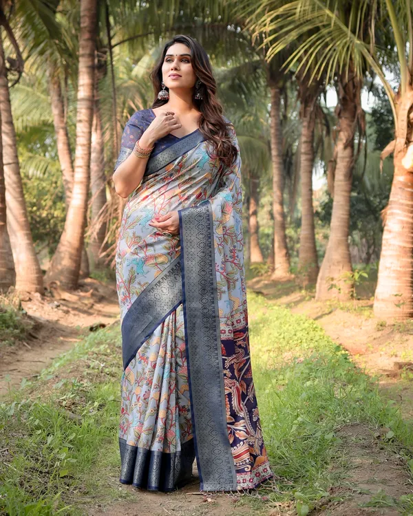 Arohi_Pure_Silk_Saree_With_Gold_Zari_(Unstitched_Blouse_Piece)