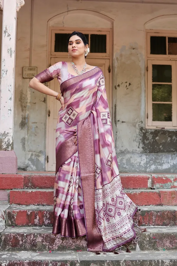 Fairy_Pure_Silk_Saree_With_Gold_Zari_(Unstitched_Blouse_Piece)
