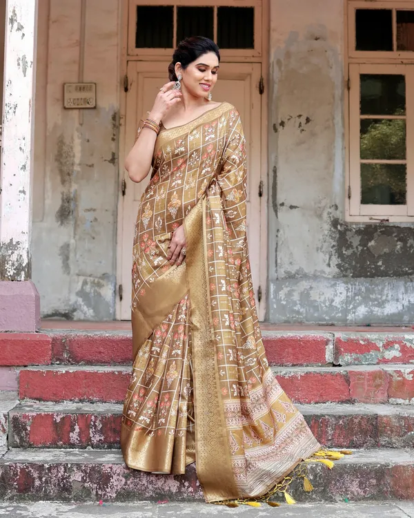 Volar_Pure_Silk_Saree_With_Gold_Zari_(Unstitched_Blouse_Piece)