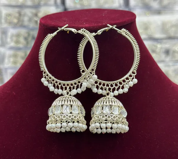 Combo_of_9_Pair_Silver_Oxodised_Jhumka_Earrings_with_Diamond_for_Girls_and_Women.
