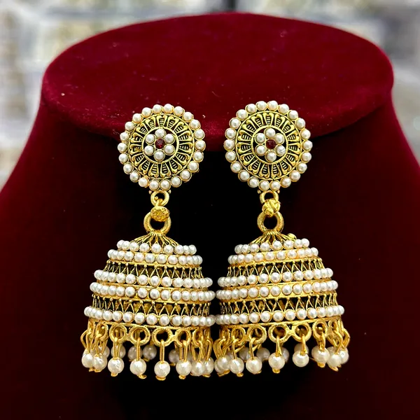 Pearl_Embedded_Jhumka_Earrings_for_Girls_and_Women.