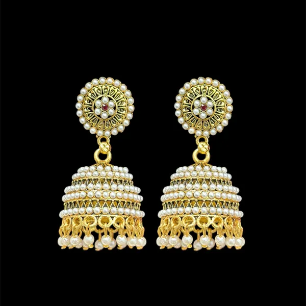 Pearl_Embedded_Jhumka_Earrings_for_Girls_and_Women.