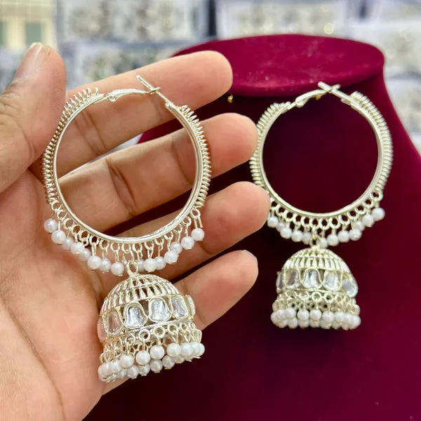 White_Gold_Plated_Hoop_Jhumka_Earrings_for_Girls_and_Women.