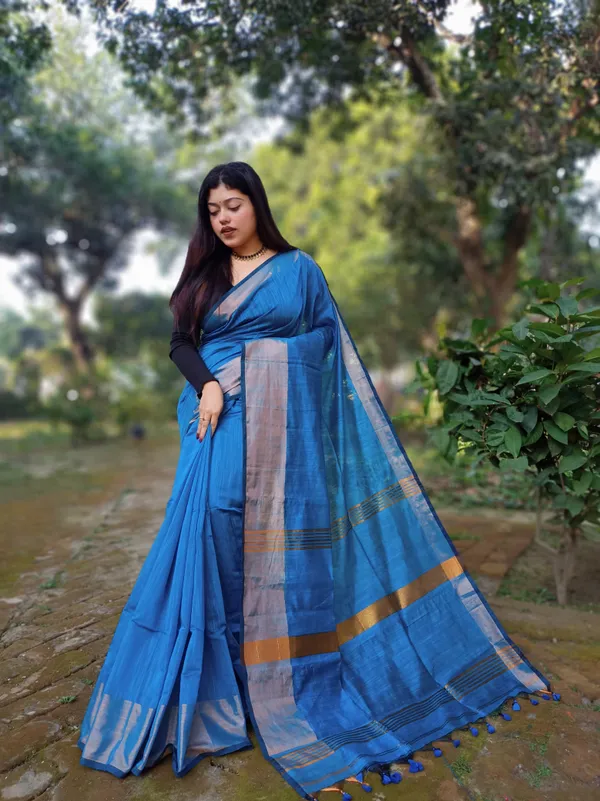 Bulsari_Blue_New_Trendy_Cotton_Silk_Zari_Border_&_Pallu_Work_Saree